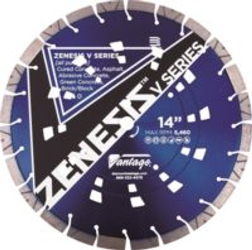 14 x 125 Zenesis Pro Diamond High Speed Blade Asphalt Cured Concrete Road Street Flat Curb