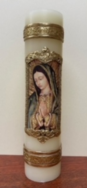 VELA  2"*10" VARIAS DEVOCIONES - V. Guadalupe busto