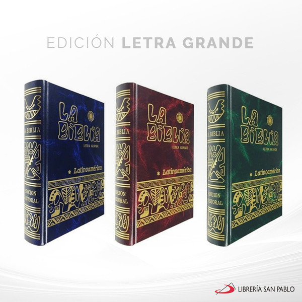BIBLIA LATINO LG COLOR HARD COVER - LETRA GRANDE -no index tabs