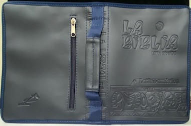 FORRO VINYL BIBLIA LATINO LG BLUE / BIBLE COVER