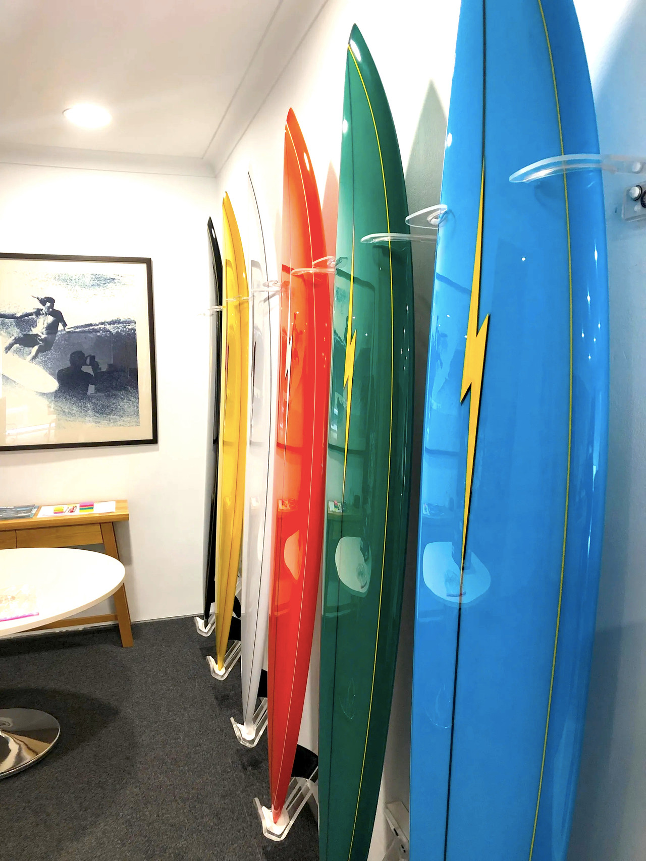 Vertical Longboard Wall Mount - Clear Acrylic - StoreYourBoard.com