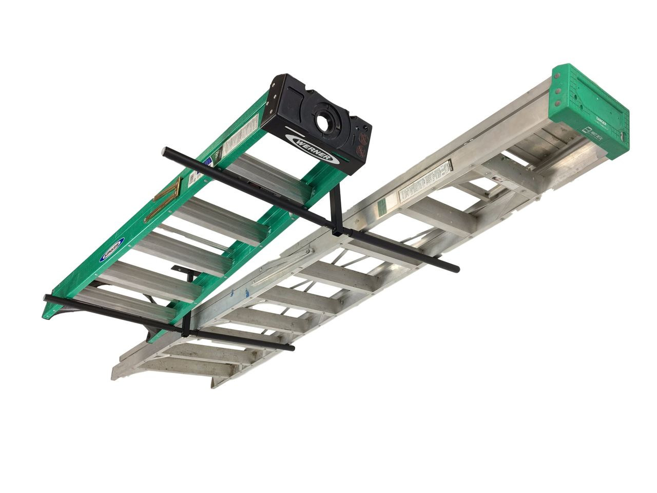 Overhead Ladder Storage Rack Hi-Port Adjustable Ceiling Mount