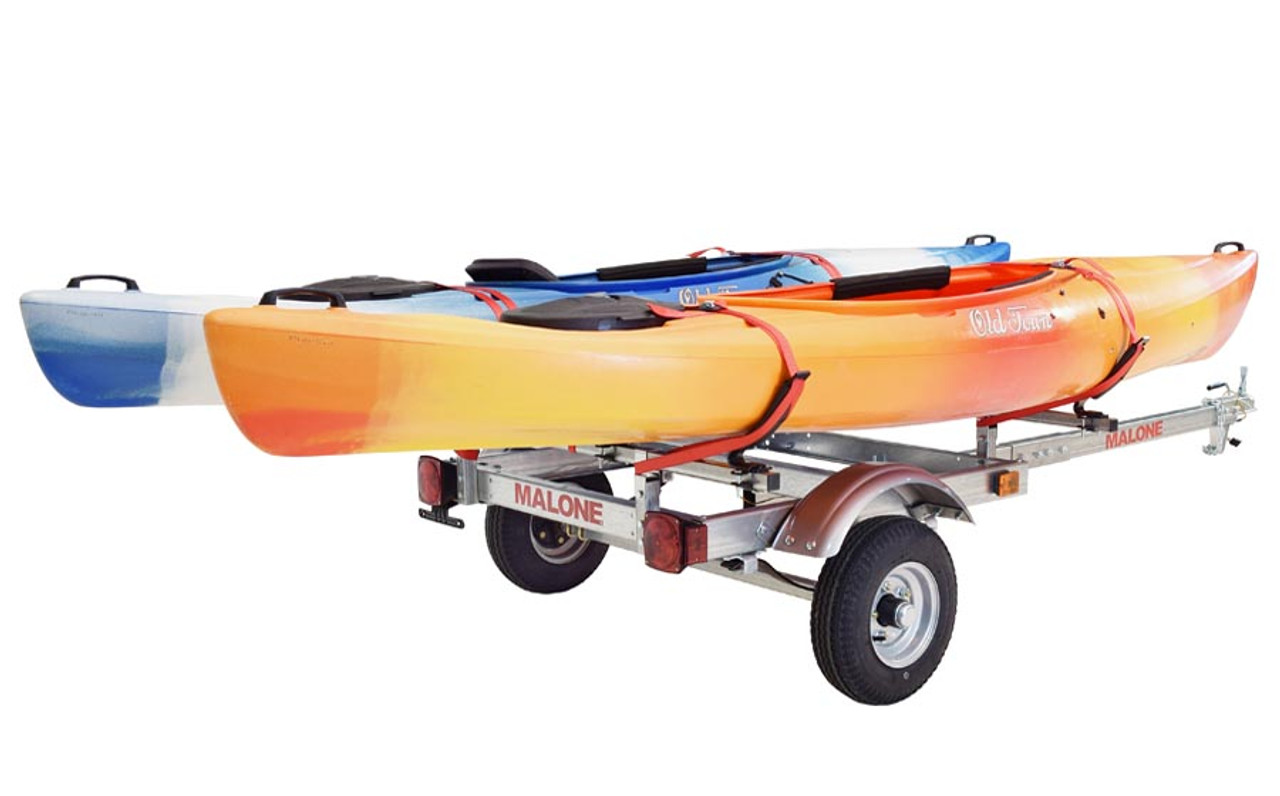 malone xtralight lowmax 2 bike 2 kayak trailer package