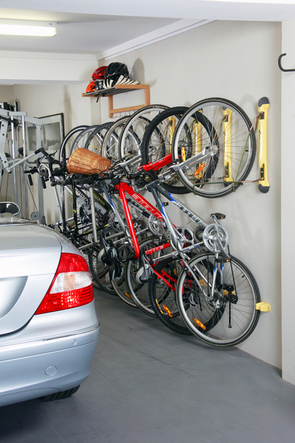 compact vertical bike rack