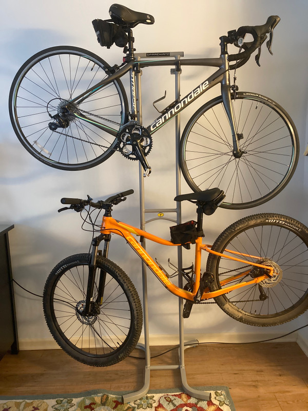 double bike storage rack