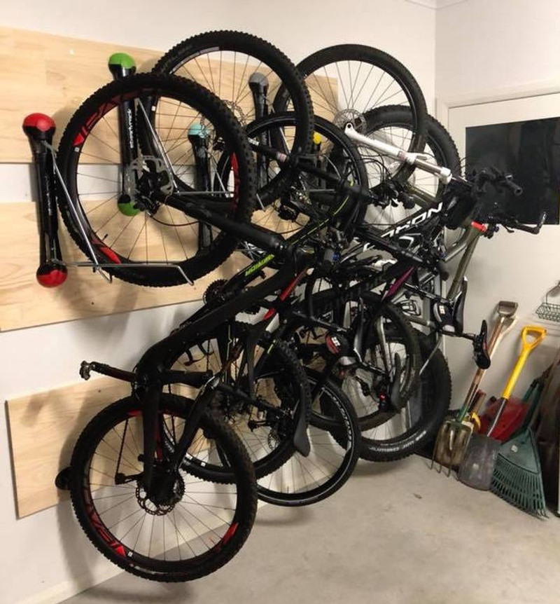 Compact Bike Wall Rack Swivel Vertical Storage Mount Tires Up To 2