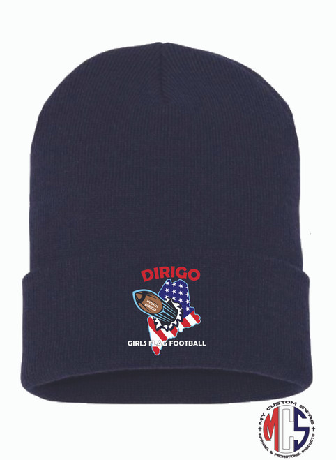 Dirigo Girls Flag Football Beanie (Navy)