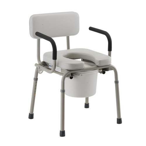 Padded Drop-Arm Commode - Healthquest, Inc.