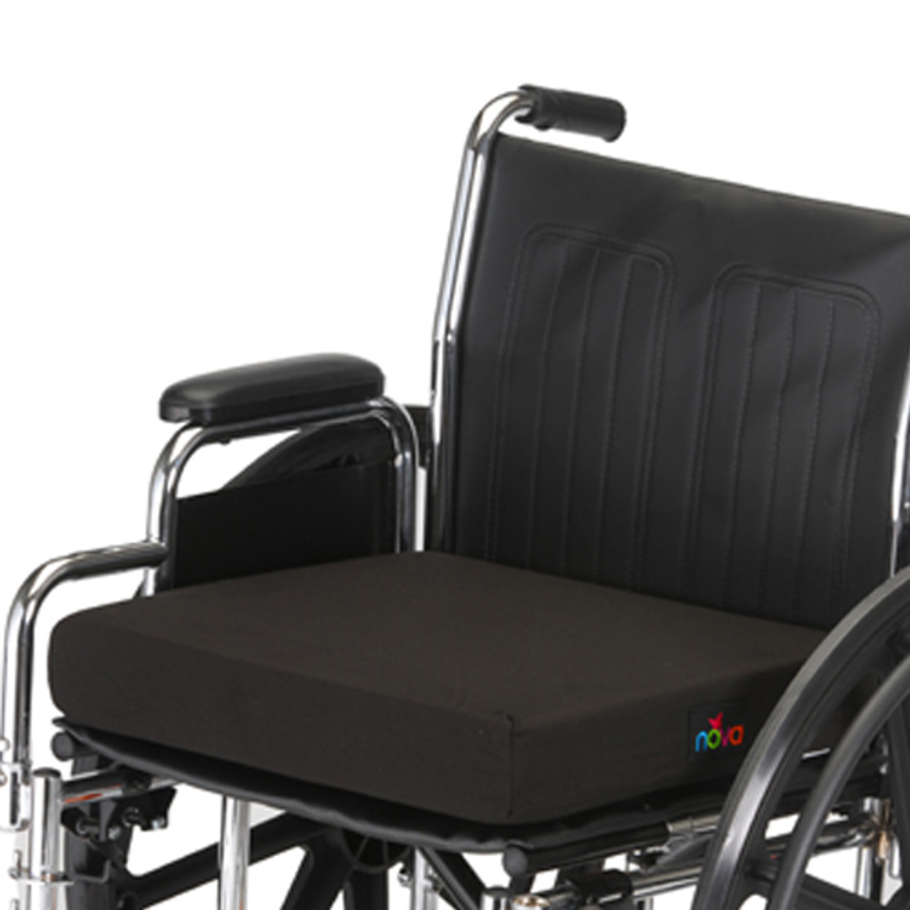 Convoluted Seat/Back Wheelchair Cushion With Fleece Cover