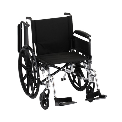 20" Lightweight Wheelchair w/ Full Arms & Footrests