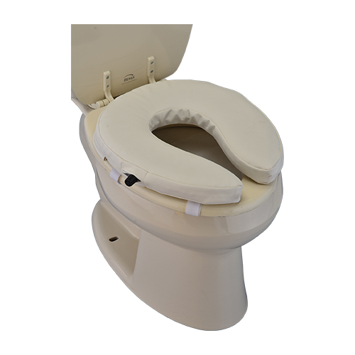 Essential Bath Safety Toilet Seat Riser, Padded, 2 Inch Thick