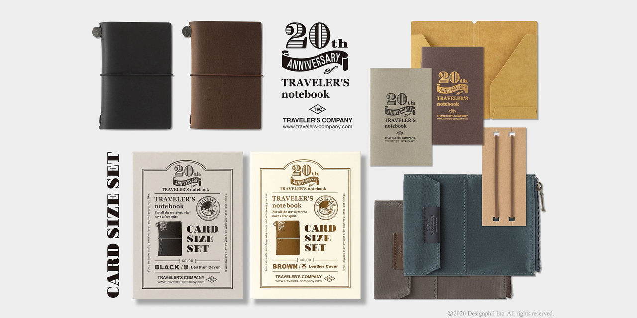 TRAVELER’S notebook Card Size 20th Anniversary Sets