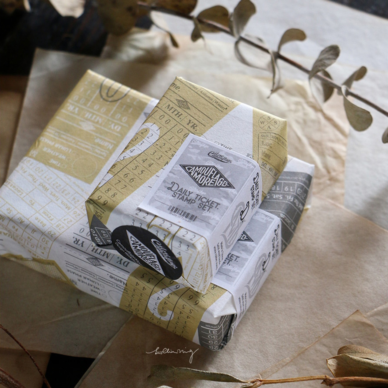 Lin Chia Ning Rubber Stamp Set - Ticket Stamp Set D