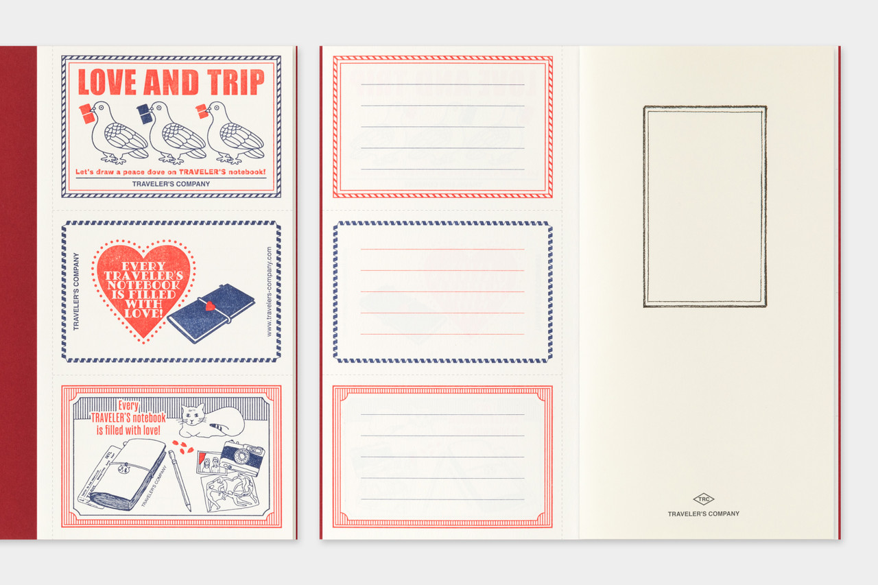 Traveler's Notebook LOVE AND TRIP - Blank Refill (Regular Size)