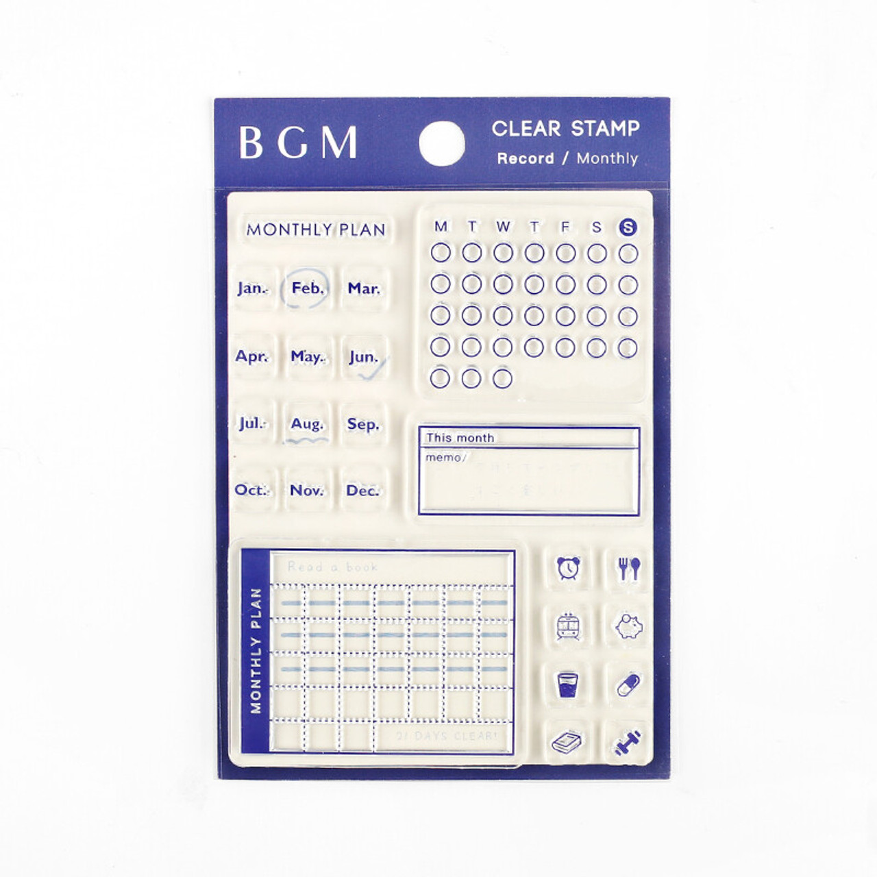 BGM Clear Stamp Set - Monthly Record