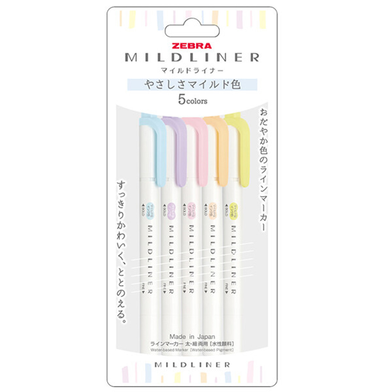 Zebra Mildliner Highlighter & Brush Collection 50/PKG Assorted Colors