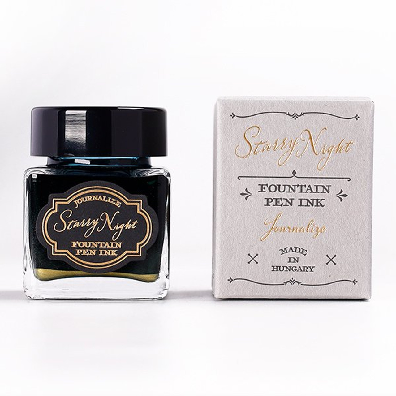 Journalize Starry Night Fountain Pen Shimmering Ink 30ml - Starwave Meadow