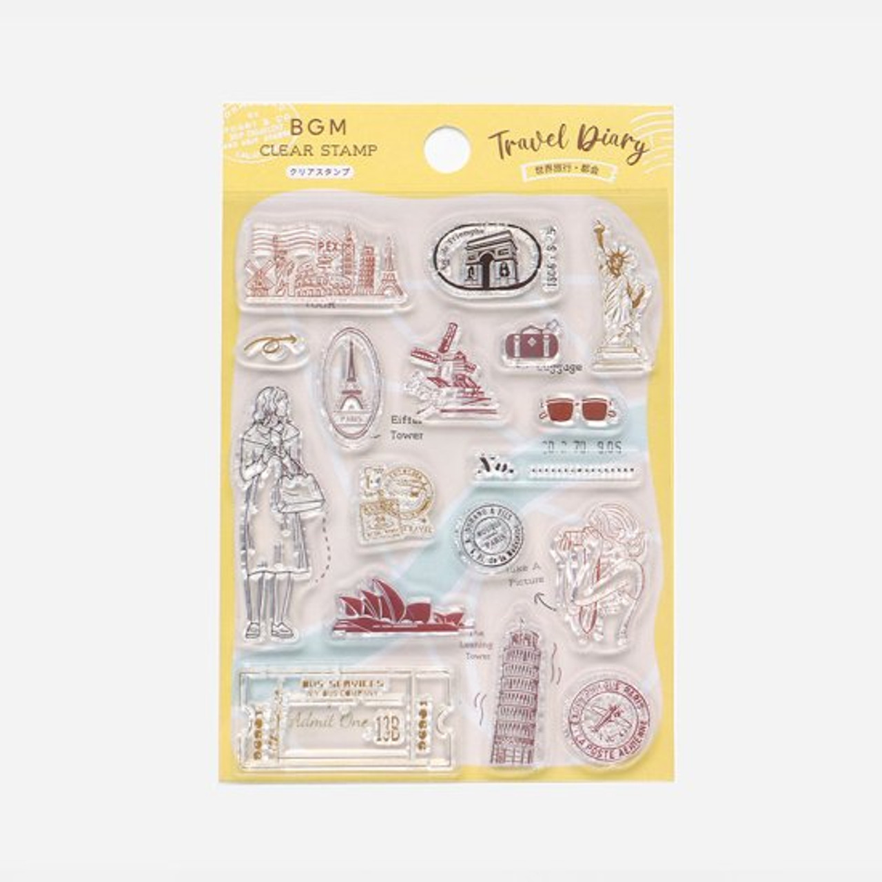  Clear Stamps for Crafts,Mini Diary Stamps Clear