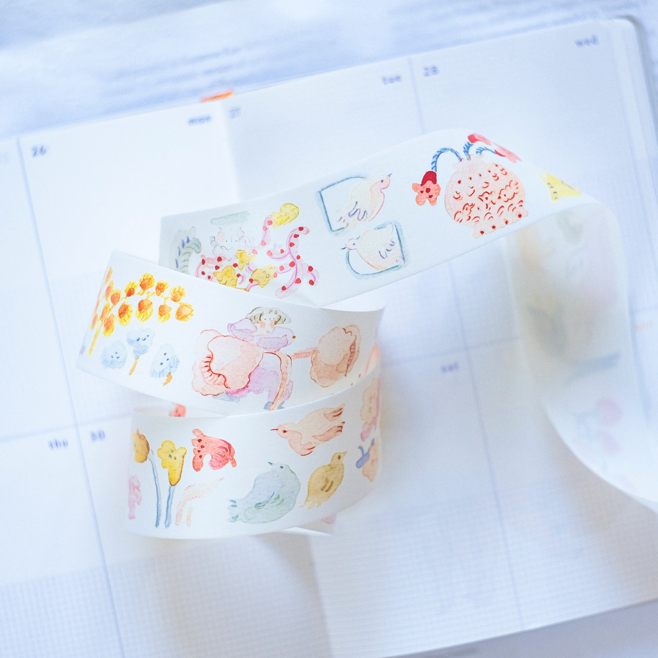 dodolulu 2024 Daily Calendar Washi Tape Set