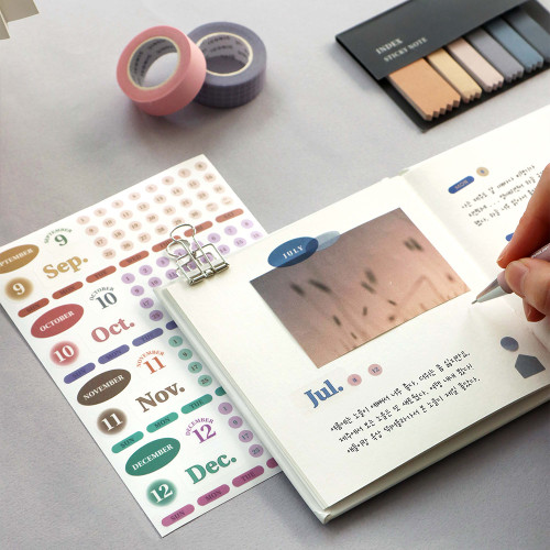 ICONIC Diary Date Sticker Set - Vintage