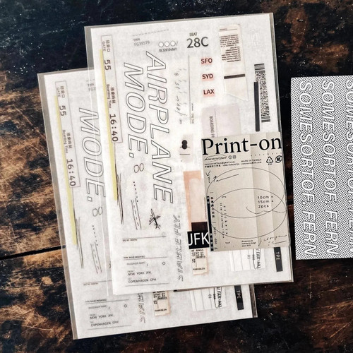 Some Sort of Fern Transfer Sticker Set - Boarding Pass (2 sheets)
