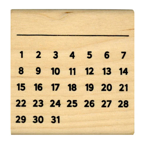 Kodomo No Kao Rubber Stamp - Monthly Calendar