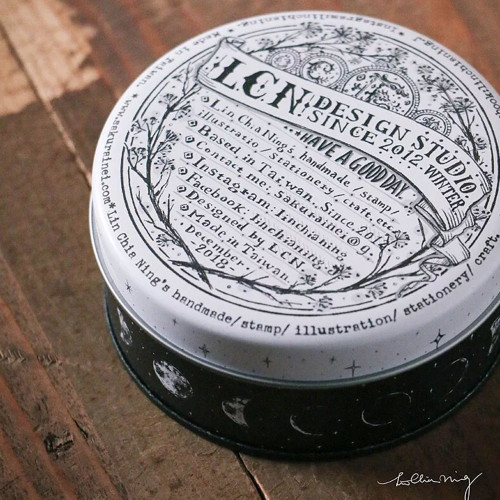 Lin Chia Ning Round Tin Box - Moon Phase