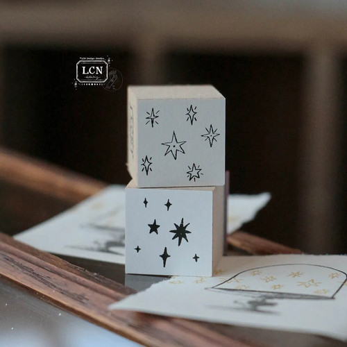 Lin Chia Ning Rubber Stamp Set - Hand Draw Stars S