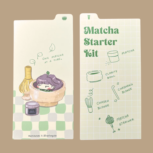 85 Rue Tranquille x thanh.illustrates Grumpy Girl Writing Mat - Matcha Edition (TN Regular Size)