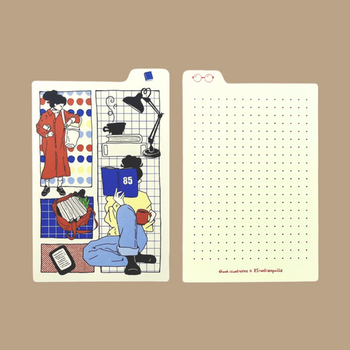 85 Rue Tranquille x thanh.illustrates Grumpy Girl Writing Mat - Book Edition (TN Passport Size)