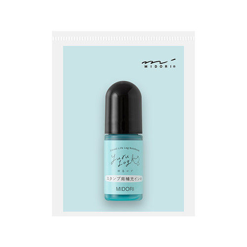 Midori Yuru Log Paintable Stamp Refill Ink - Blue