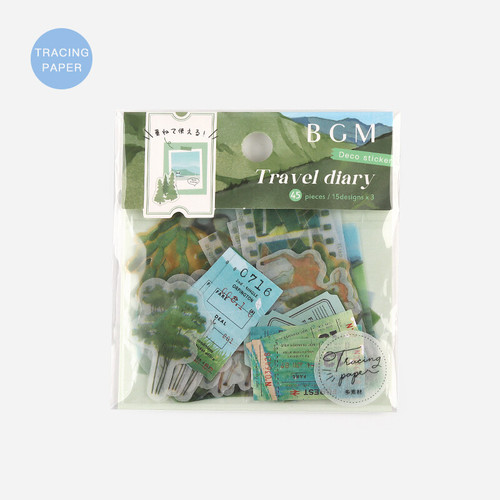 BGM Tracing Paper Sticker Set - Forest Travel Diary
