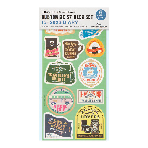 TRAVELER'S Notebook 2026 - Customised Sticker Set