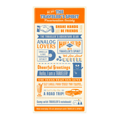 TRAVELER'S Notebook 2026 - Plastic Sheet (Regular Size)