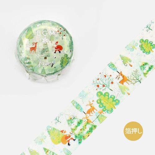 BGM Washi Tape - Christmas Forest (3cm)