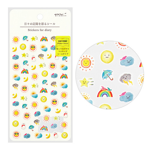 Midori Daily Records Washi Sticker Set - Weather