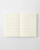 MD Notebook Diary 2027 A6 featuring minimal monthly grid spreads and cream fountain-pen-friendly MD paper. / Agenda MD Notebook Diary 2027 A6 présentant des aperçus mensuels minimalistes et du papier crème MD compatible avec les stylos-plumes.