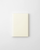 Minimalist Midori MD Notebook A6 size blank edition, showing its signature cream cover, exposed cheesecloth thread binding, and blank unlined pages. / Carnet minimaliste Midori MD Notebook taille A6 édition vierge, montrant sa couverture crème emblématique, sa reliure au fil apparente et ses pages blanches unies.