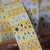 Lin Chia Ning Label Sticker Roll - Yellow Hand Draw Stars