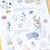 MU Print-On Sticker 269 Harmony. A set of 2 transfer sticker sheets featuring delicate botanical and atmospheric illustrations for artistic journaling. Autocollants MU Print-On 269 Harmony. Lot de 2 feuilles de décalcomanies avec des illustrations botaniques et atmosphériques délicates.
