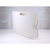 SAKURA Komagoma File A4 in matte white. A sleek, rigid document holder showing its organized internal dividers for sorting paper. Porte-documents SAKURA Komagoma A4 blanc mat. Un classeur rigide élégant montrant ses compartiments internes pour trier le papier.