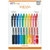 Zebra Sarasa Clip 0.5mm gel pen set of 10 classic colors in a clear plastic case. Features retractable pens with ergonomic rubber grips and matching color-coded pocket clips. Lot de 10 stylos gel Zebra Sarasa Clip 0,5 mm aux couleurs classiques dans un étui transparent. Stylos rétractables avec grips en caoutchouc ergonomiques et clips assortis.