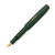 Kaweco CLASSIC SPORT pocket fountain pen in high-gloss forest green. Features a compact octagonal screw cap, a lightweight plastic body, and an engraved gold-plated steel nib, available in fine or medium sizes. / Stylo-plume de poche Kaweco CLASSIC SPORT en vert forêt brillant. Présente un capuchon à vis octogonal compact, un corps en informatique léger, et une plume gravée en acier plaqué or, disponible en taille fine ou moyenne.