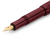 Kaweco CLASSIC SPORT pocket fountain pen in high-gloss bordeaux wine red. Features a compact octagonal screw cap, a lightweight plastic body, and an engraved gold-plated steel nib, available in fine or medium sizes. / Stylo-plume de poche Kaweco CLASSIC SPORT en rouge bordeaux brillant. Présente un capuchon à vis octogonal compact, un corps en plastique léger, et une plume gravée en acier plaqué or, disponible en taille fine ou moyenne.
