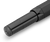 Kaweco CLASSIC SPORT pocket fountain pen in high-gloss black. Features a compact octagonal screw cap, a lightweight plastic body, and an engraved gold-plated steel nib, available in fine or medium sizes. / Stylo-plume de poche Kaweco CLASSIC SPORT en noir brillant. Présente un capuchon à vis octogonal compact, un corps en plastique léger, et une plume gravée en acier plaqué or, disponible en taille fine ou moyenne.