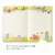 Midori Yuru Log Notebook in B6 size, Daily Life theme, showing dot grid pages with colored pencil illustrations of home, kitchen, and rooms by Rie Koizumi. / Carnet Midori Yuru Log de taille B6, thème Vie Quotidienne, montrant des pages à points avec des illustrations aux crayons de couleur de maison, cuisine et chambres par Rie Koizumi.