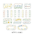 Midori Yuru Log roll sticker in List theme, showing a strip of 18 unique check box and bullet point tracker designs being torn from a perforated paper roll. / Rouleau d'autocollants Midori Yuru Log thème Liste, montrant une bande de 18 motifs de cases à cocher et de puces de suivi uniques détachée d'un rouleau de papier perforé.