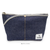 Luddite Denim Boat Pouch M in solid rigid Okayama denim from the Authentic Denim series. Compact boat-shaped design with metal zipper, internal zippered divider pocket, and vintage workwear stitching and labels. Made in Japan. Pochette bateau en denim Luddite M en denim Okayama rigide uni de la série Authentic Denim. Design compact en forme de bateau avec fermeture éclair métallique, poche intérieure zippée et détails workwear vintage (coutures et étiquettes). Fabriquée au Japon.