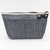 Luddite Denim Boat Pouch S in unique random patchwork Okayama denim from the Authentic Denim series. Compact boat-shaped design with metal zipper, internal zippered divider pocket, and vintage workwear stitching and labels. One-of-a-kind pattern placement. Made in Japan. Pochette bateau en denim Luddite S au motif patchwork aléatoire unique en denim Okayama de la série Authentic Denim. Design compact en forme de bateau avec fermeture éclair métallique, poche intérieure zippée et détails workwear vintage (coutures et étiquettes). Motif unique sur chaque pièce. Fabriquée au Japon.