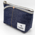 Luddite Denim Boat Pouch S in solid rigid Okayama denim from the Authentic Denim series. Compact boat-shaped design with metal zipper, internal zippered divider pocket, and vintage workwear stitching and labels. Made in Japan. Pochette bateau en denim Luddite S en denim Okayama rigide uni de la série Authentic Denim. Design compact en forme de bateau avec fermeture éclair métallique, poche intérieure zippée et détails workwear vintage (coutures et étiquettes). Fabriquée au Japon.